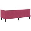 vidaXL Corner Bed Frame with Headboard Wine Red 80 cm x 200 cm Velvet