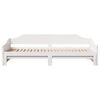 vidaXL Daybed with Trundle without Mattress White 90x190 cm Single Solid Wood