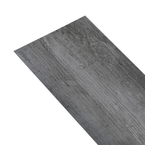 vidaXL PVC Flooring Planks 5.02 m² 2 mm Self-adhesive Shiny Grey