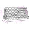 vidaXL Chicken Cage Silver 110 x 55 x 55 cm Galvanised Steel