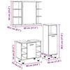 vidaXL Bathroom Furniture Set with Shelf 3 pcs Black 30 x 30 x 99.5 cm