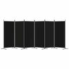 vidaXL 6-Panel Room Divider Black 520x180 cm Fabric