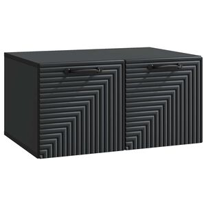 vidaXL Wall-Mounted TV Cabinet Black 59.5 x 41 x 30 cm Engineered Wood