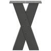 vidaXL Coffee Table Legs X-Shaped 2 pcs Anthracite 38x(42-43) cm Steel
