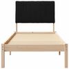 vidaXL Bed Frame with Headboard Brown 75 x 190 cm Solid Pine Wood