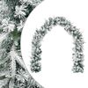 vidaXL Christmas Garland Green and White 270 cm PVC and PE