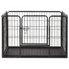 vidaXL Puppy Playpen Steel 91.5x59x61 cm