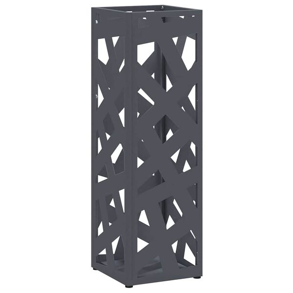 vidaXL Umbrella Stand Anthracite 15.5 x 15.5 x 49 cm Steel