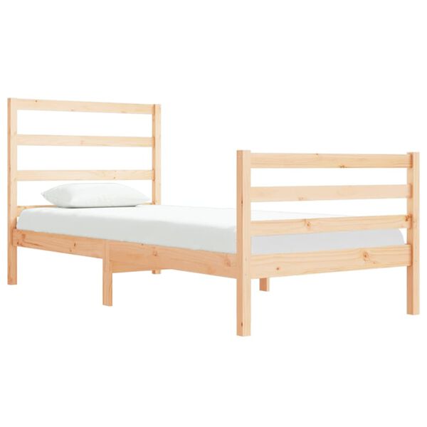 vidaXL Bed Frame without Mattress Solid Wood Pine 90x190 cm Single Single