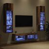 vidaXL TV Wall Unit Wall-mounted 6 pcs Old Wood Engineered Wood