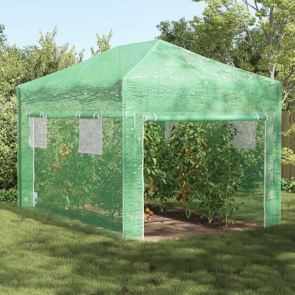 vidaXL Greenhouse with Roof Green 290 x 430 x 315 cm Steel