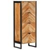vidaXL Bathroom Cabinet 40x30x100 cm Solid Wood Acacia and Iron