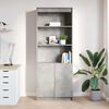 vidaXL Highboard Concrete Grey 70x35x180 cm Engineered Wood