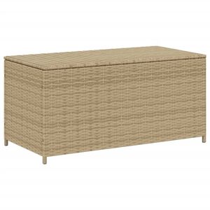 vidaXL Garden Storage Box Mix Beige 190L Poly Rattan