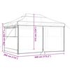 vidaXL Party Tent Folding Taupe 292 x 440 x 315 cm Oxford Fabric