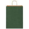 vidaXL Paper Bags 250 pcs with Handles Green 32x12x42 cm