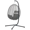 vidaXL Hanging Egg Chair Manual Anthracite and grey 104 x 100 x 191 cm
