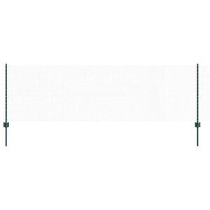 vidaXL Hexagonal Fence with Post 25 x 0.8 m PVC-Coated Steel Green