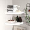 vidaXL Floating Corner Shelves 2 pcs White 35x35x3.8 cm MDF