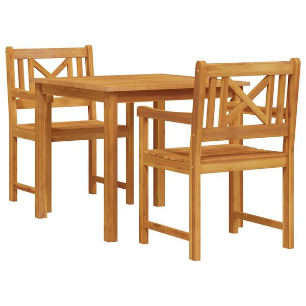 vidaXL Garden Dining Set 3 pcs Brown Solid Acacia wood