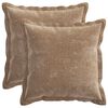 vidaXL Cushion Cover 2 pcs HOUTEN Brown 50 x 50 cm Chenille Fabric
