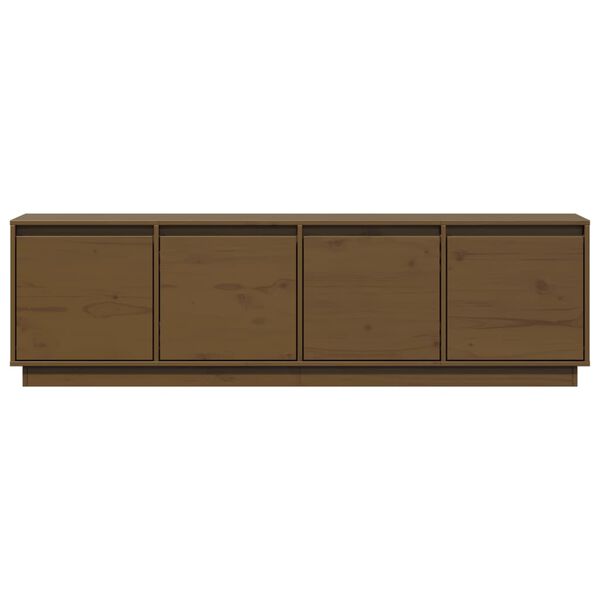 vidaXL TV Cabinet Honey Brown 156x37x45 cm Solid Wood Pine