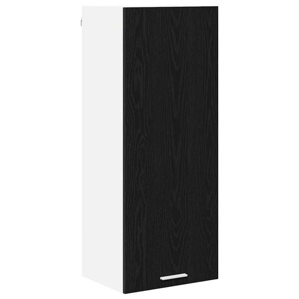 vidaXL Hanging Cabinet Black Oak 40 x 31 x 100 cm Engineered Wood
