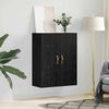vidaXL Wall Cabinet Black Oak 69.5 x 34 x 90 cm Engineered Wood