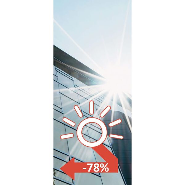 Easyprotec Removable Window Film Heatproof 90x250 cm Transparent