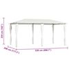 vidaXL Gazebo with Post Covers 2.98x5.3x2.59 m Cream 160 g/m&sup2;