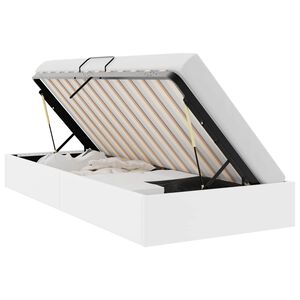 vidaXL Storage Bed with Storage Pure White 100 x 190 cm Faux leather