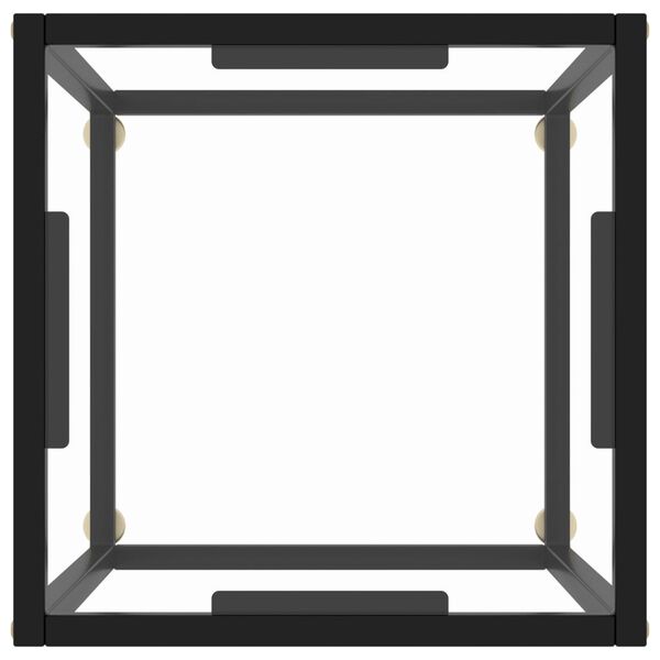 vidaXL Coffee Table Black with Tempered Glass 40x40x50 cm