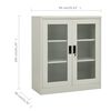 vidaXL Office Cabinet Light Grey 90x40x105 cm Steel