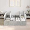vidaXL Storage Bed Frame Concrete Grey 140 x 190 cm Engineered Wood
