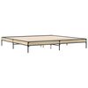 vidaXL Bed Frame without Mattress Sonoma Oak 200x200 cm