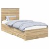 vidaXL Bed Frame with Drawer Sonoma Oak 90 x 200 cm Engineered Wood