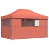 vidaXL Party Tent Folding Terracotta 292 x 440 x 315 cm Oxford Fabric