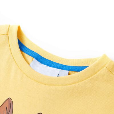 Kids' T-shirt with Short Sleeves Yellow 92