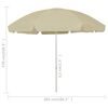 vidaXL Beach Parasol Sand Yellow 300 cm