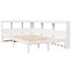 vidaXL Bookcase Bed without Mattress White 120x200 cm Solid Wood Pine