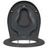 vidaXL Toilet Seat Anthracite 47 x 37 x 4 cm Duroplast