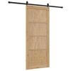 vidaXL Sliding Door ORKDAL Natural and Black 86 x 198.5 cm