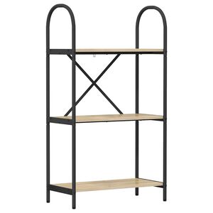 vidaXL Bookshelf 3-Tier 60 x 30 x 109 cm Engineered wood Sonoma Oak