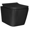 vidaXL Wall-hung Toilet Ceramic Black