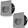 2 LED Square Recessed Stair Light 126 x 126 x 65.5 mm