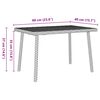 vidaXL Garden Coffee Table Rectangular Light Grey 60x40x37 cm Poly Rattan