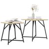 vidaXL Side Table Set 2 pcs Sonoma Oak and Black