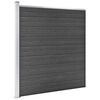 vidaXL Fence Panel Set WPC 699x186 cm Black