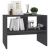 vidaXL Side Table High Gloss Grey 60x40x45 cm Engineered Wood