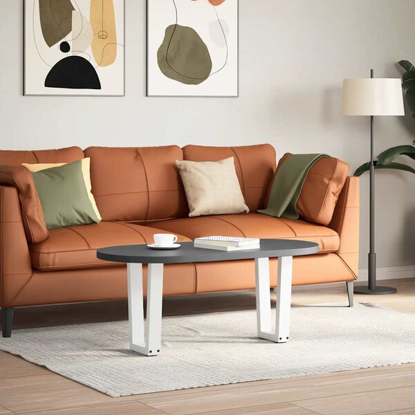 vidaXL Coffee Table Legs V-Shape 2 pcs White 28x(42-43.3) cm Steel